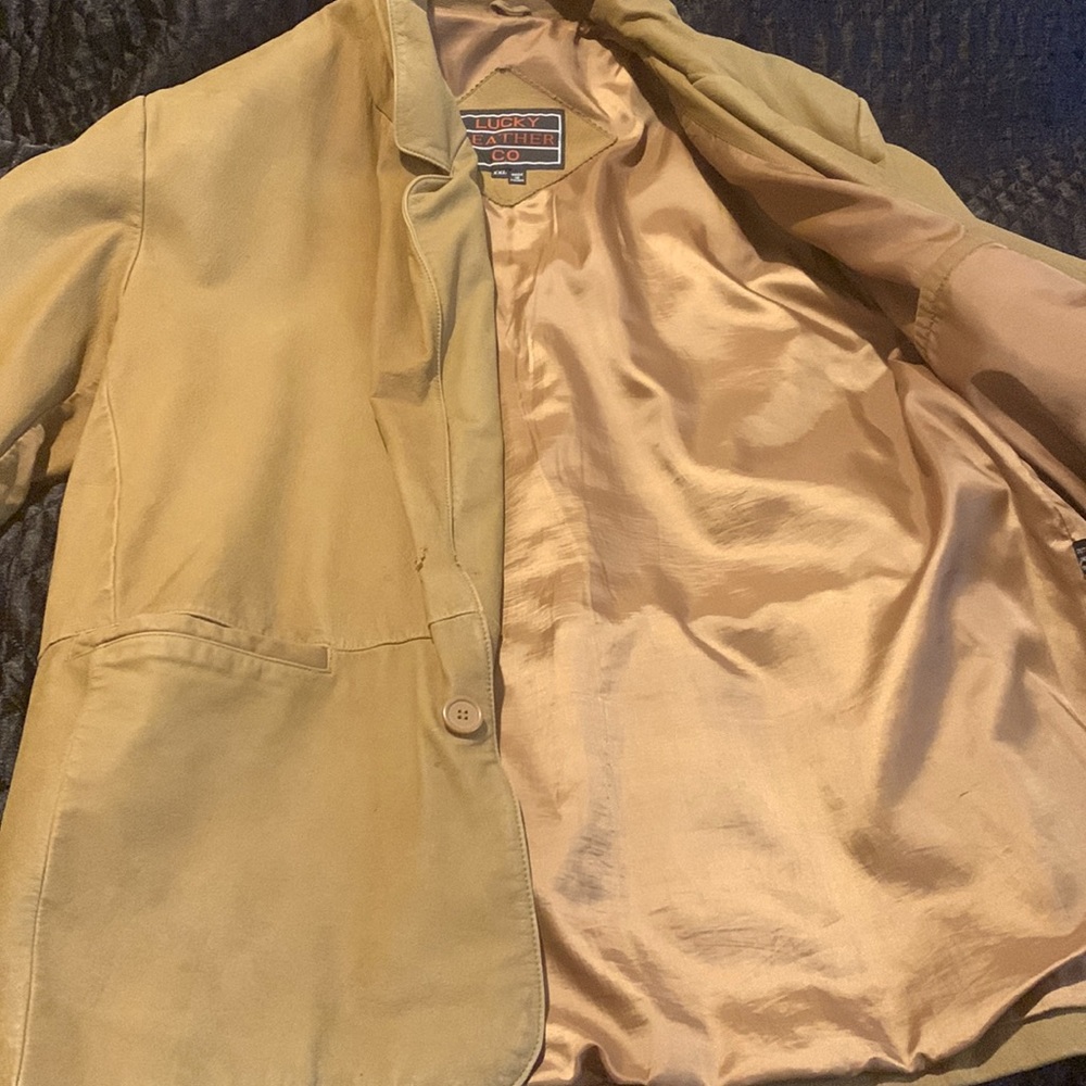 Camel colored LEATHER JACKET